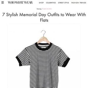 Black and white striped tee